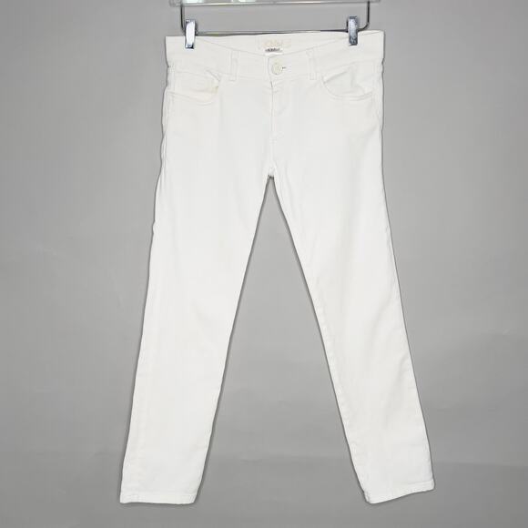 Chloe S White Low Rise Skinny Ankle Denim Jeans - Picture 1 of 10
